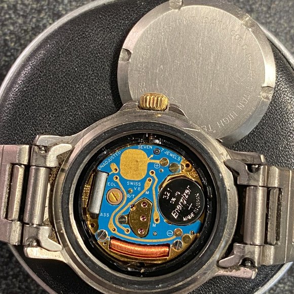 Vintage 2 Tone Gold Inlay Titanium Designer Daniel Mink Watch - Picture 9 of 9